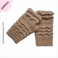 Fingerless winter Gloves crochet pattern for womens