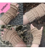 Fingerless winter Gloves crochet pattern for womens