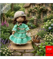 Herbalist Doll Crochet Pattern PDF – Garden Guest Amigurumi Tutorial