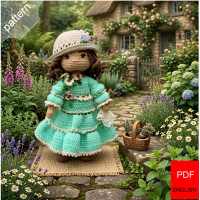 Herbalist Doll Crochet Pattern PDF – Garden Guest Amigurumi Tutorial