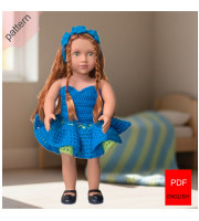 Penelope Crochet Doll Dress Pattern – Cozy Cottagecore & Boho Style (PDF Instruction)