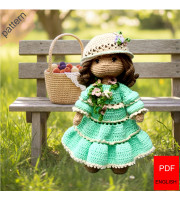 Herbalist Doll Crochet Pattern PDF – Garden Guest Amigurumi Tutorial