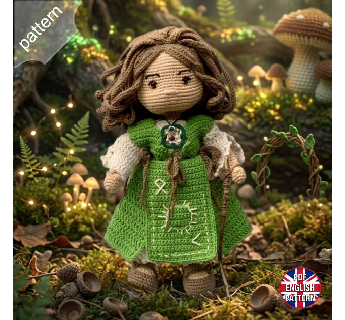Litha, the Forest Druid Doll - Digital Crochet Pattern