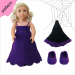 Halloween doll clothes patterns  'OPHELIA''18 inch Dress Shoes Hat pattern Purple Dress ''OPHELIA''