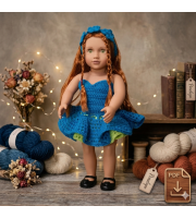 Penelope Crochet Doll Dress Pattern – Cozy Cottagecore & Boho Style (PDF Instruction)