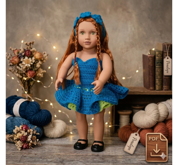 "Penelope" Doll Outfit Crochet Pattern (PDF Download)