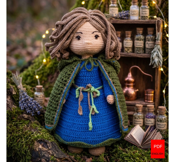 Crochet Green Witch Doll Amigurumi Pattern