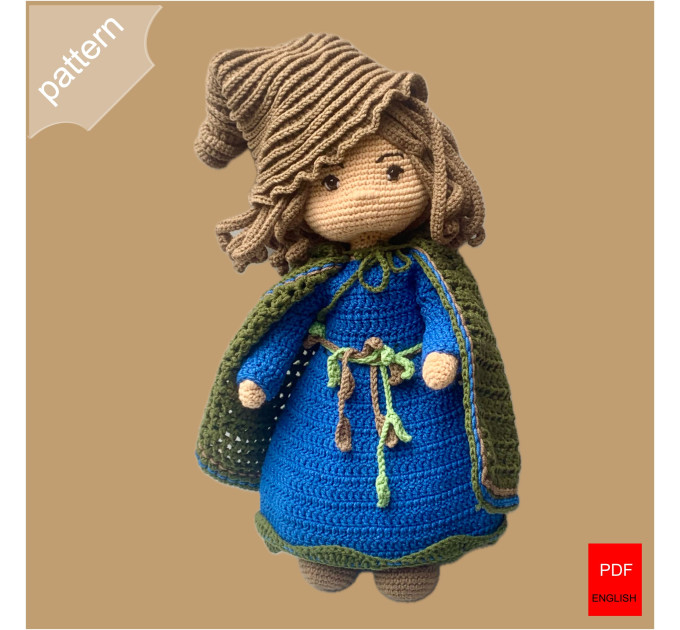 Crochet Green Witch Doll Amigurumi Pattern
