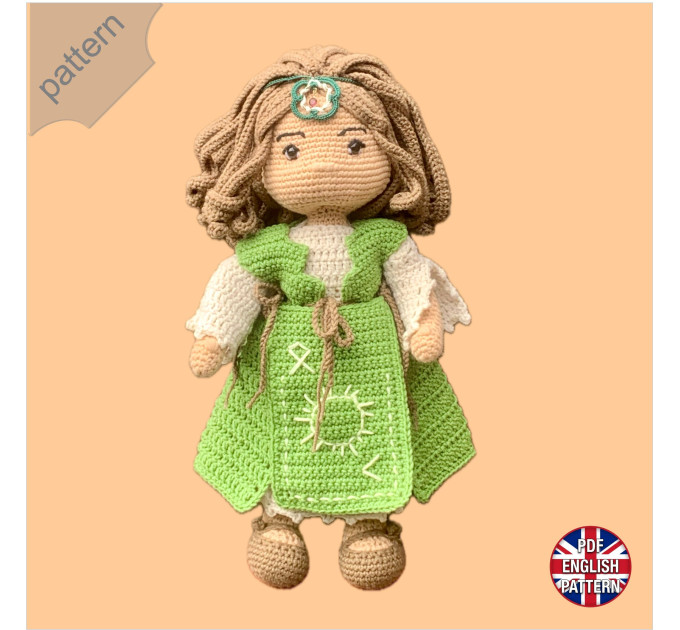 Litha, the Forest Druid Doll - Digital Crochet Pattern