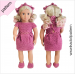 Crochet doll clothes pattern 18 inch Dress Shoes Headband Crochet  pattern Rose pink Dress ''BRIGITA''