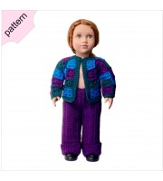 The "Granny Chic" Streetwear Crochet Pattern: Jacket & Jeans for 18-Inch Dolls