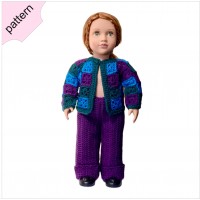 The "Granny Chic" Streetwear Crochet Pattern: Jacket & Jeans for 18-Inch Dolls