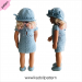 Crochet doll dress pattern ''Aisling'' 18 inch Dress Shoes Hat bracelet pattern Blue Dress ''Aisling'' 