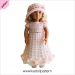 Crochet doll clothes pattern 18 inch Pink Dress ''Emma''