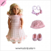 Crochet doll clothes pattern 18 inch Pink Dress ''Emma''