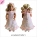 Crochet doll clothes pattern 18 inch Pink Dress ''Emma''