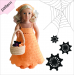 Halloween doll clothes patterns 18 inch Dress Shoes Headband coaster Bag pattern Orange Dress ''FIONA''