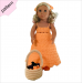 Halloween doll clothes patterns 18 inch Dress Shoes Headband coaster Bag pattern Orange Dress ''FIONA''