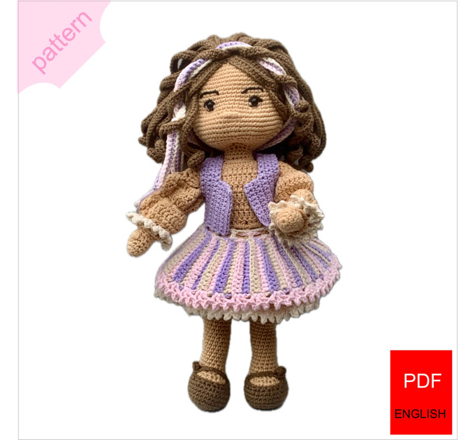 Heather the Lavender Fairy Doll Crochet Pattern