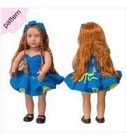 Penelope Crochet Doll Dress Pattern – Cozy Cottagecore & Boho Style (PDF Instruction)