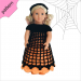 Halloween doll clothes patterns 18 inch Dress Shoes Headband pattern Orange Dress ''OLIVIA'