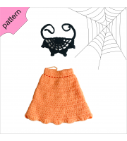 Halloween doll clothes patterns 18 inch Dress Shoes Headband pattern Orange Dress ''OLIVIA'