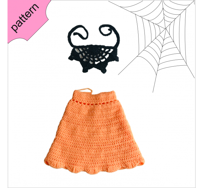 Halloween doll clothes patterns 18 inch Dress Shoes Headband pattern Orange Dress ''OLIVIA'