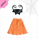 Halloween doll clothes patterns 18 inch Dress Shoes Headband pattern Orange Dress ''OLIVIA'