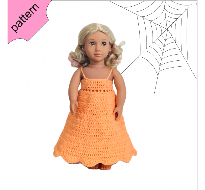 Halloween doll clothes patterns 18 inch Dress Shoes Headband pattern Orange Dress ''OLIVIA'