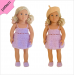 Crochet doll clothes pattern ''SCARLETT'' 18 inch Dress Shoes Hat Jacket pattern Lilac Dress 