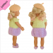 Crochet doll clothes pattern ''SCARLETT'' 18 inch Dress Shoes Hat Jacket pattern Lilac Dress 