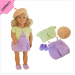 Crochet doll clothes pattern ''SCARLETT'' 18 inch Dress Shoes Hat Jacket pattern Lilac Dress 