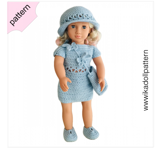 Crochet doll dress pattern ''ELLA''