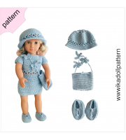 Crochet doll dress pattern ''ELLA''