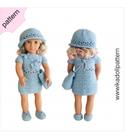 Crochet doll dress pattern ''ELLA''