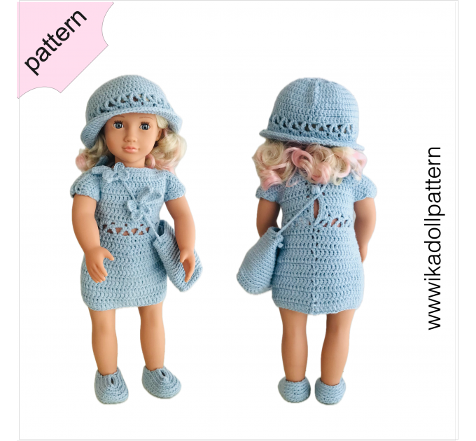 Crochet doll dress pattern ''ELLA''