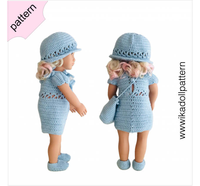 Crochet doll dress pattern ''ELLA''