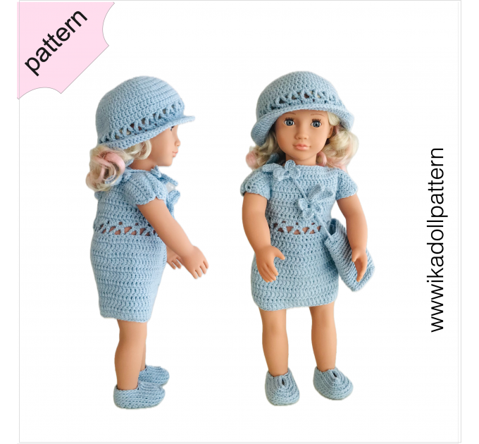 Crochet doll dress pattern ''ELLA''