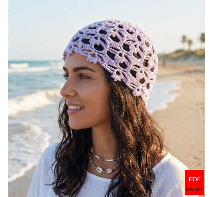 The Lavender Iris Beanie – Lacy Crochet Hat Pattern