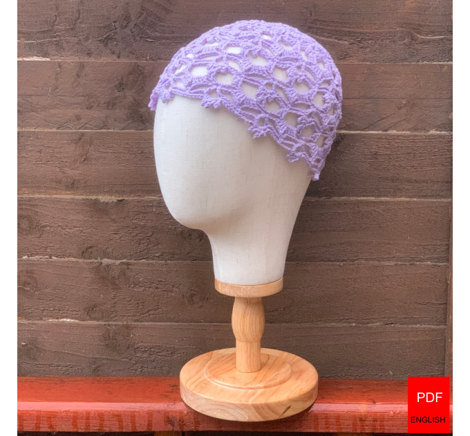 The Lavender Iris Beanie – Lacy Crochet Hat Pattern