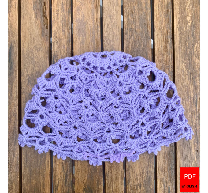 The Lavender Iris Beanie – Lacy Crochet Hat Pattern