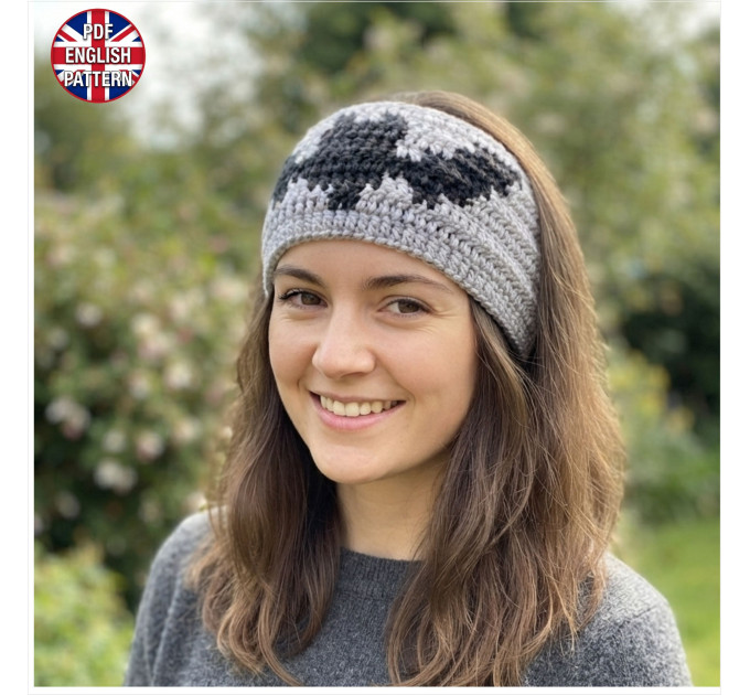 Spooky Bat Ear Warmer Crochet Pattern