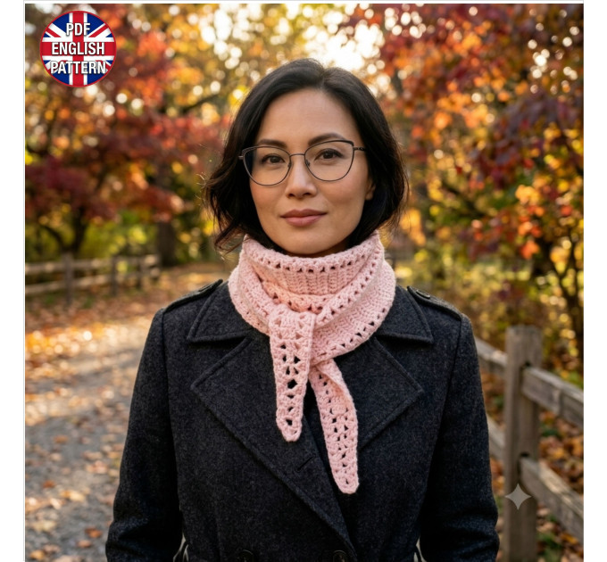 Dark Academia Crochet Necktie Scarf Pattern