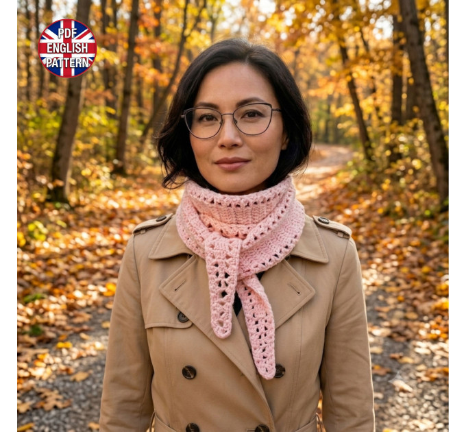 Dark Academia Crochet Necktie Scarf Pattern