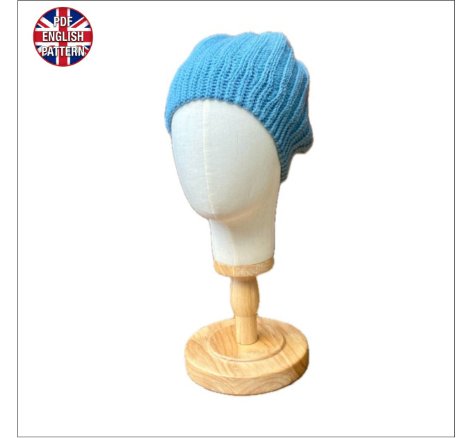 Ribbed Slouch Beanie Crochet Pattern