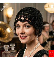 1920s Gatsby Style Flapper Hat — Crochet Pattern (PDF)