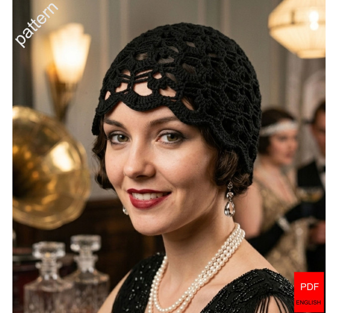1920s Gatsby Style Flapper Hat Crochet Pattern