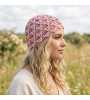 Sapphire Sky Lace Crochet Hat Pattern PDF | Womens Summer Beanie Crochet Pattern | Boho Openwork Mesh Hat