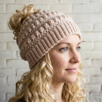 Crochet hat patterns womens hat pattern messy bun hat