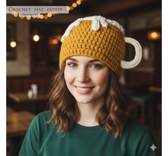 Crochet hat pattern Stag party Beer lover